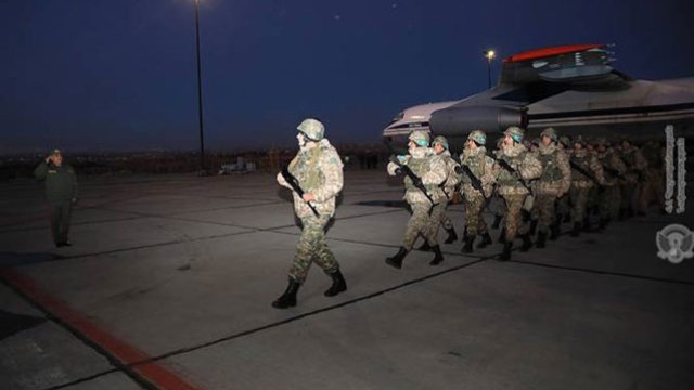 Erməni hərbçilər Qazaxıstandan qayıtdı