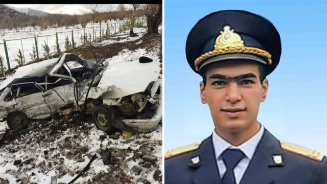 22 yaşlı polis əməkdaşı ağır qəzada öldü - FOTOLAR