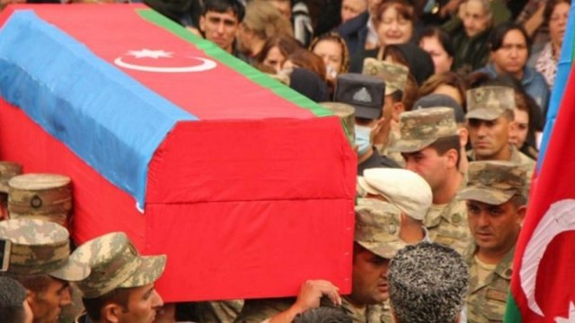 Azərbaycan Ordusunun həlak olan hərbçisi dəfn edildi - FOTOLAR