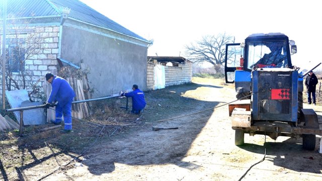 Ağstafanın Dağ Kəsəmən kəndində yeni məhəllələr qazlaşdırılır - FOTO