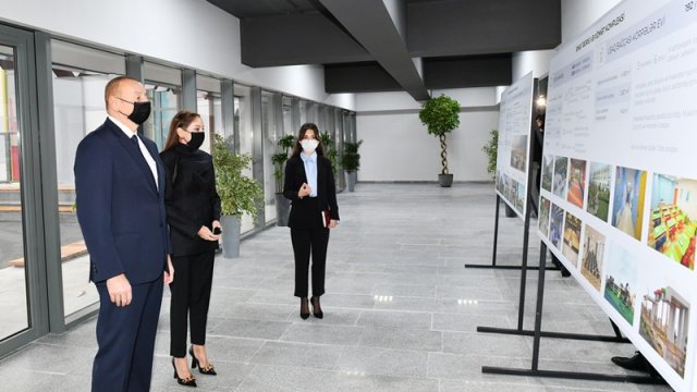 Prezident və birinci xanım Tədris və Xidmət Kompleksinin açılışında - YENİLƏNİB/FOTO