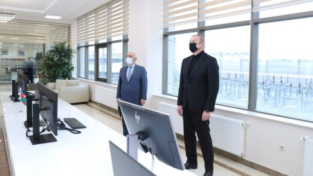 İlham Əliyev “Qobu” Enerji Qovşağının açılışında iştirak etdi - FOTOLAR