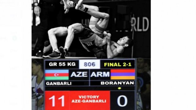 Azərbaycanlı güləşçi erməni idmançını rüsvayçı fərqlə məğlub etdi