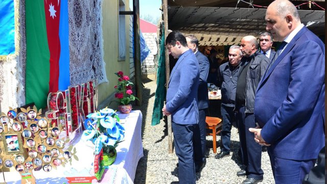 Ağstafanın Pirili kəndində şəhid İlkin Bayramov yad edildi - FOTOLAR