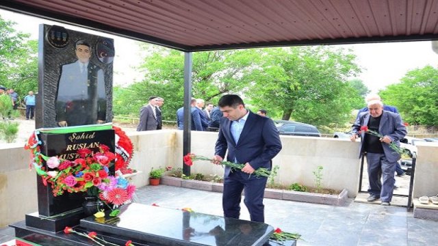 Şəhid Ruslan Kazımovun ildönümü qeyd olundu - FOTO