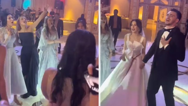 Azərbaycan toyunda ukraynalılara aid marş oxundu - VİDEO