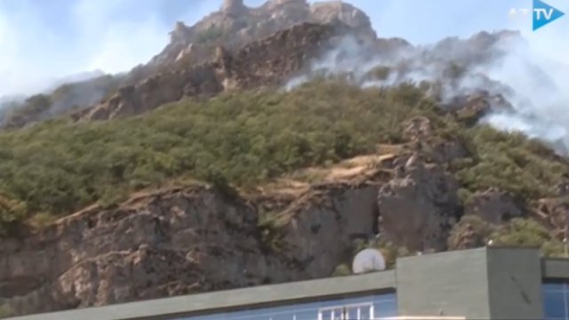 Yanğın “Qalaaltı” hotelin yaxınlığına çatdı - VİDEO