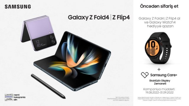 Galaxy Z Fold4 və Galaxy Z Flip4 öncədən sifariş et!