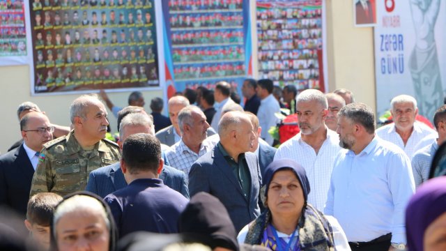 Masallıda qəhrəman şəhidlərimzin adına ehsanat verildi - Şəhid ailələri və qazilərlə görüş