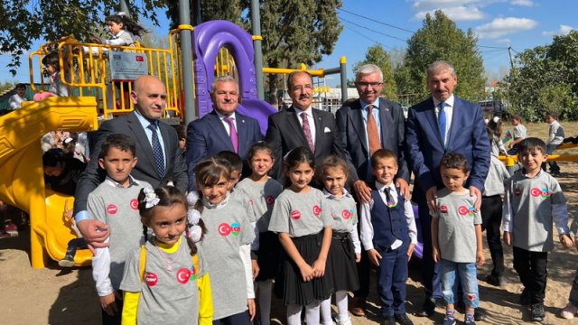 Türk Qızıl Aypara Cəmiyyəti ermənilərin hücumlarından zərər çəkmiş rayonlarda uşaq oyun meydançaları qurub - FOTO
