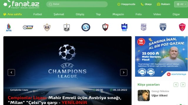 Fanat.Az saytının 14 yaşı tamam olur