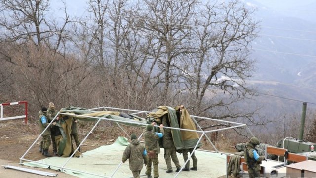 Laçın-Xankəndi yolu: Sülhməramlılar quraşdırdıqları çadırları sökdü, konteynerləri götürdü - FOTO/VİDEO