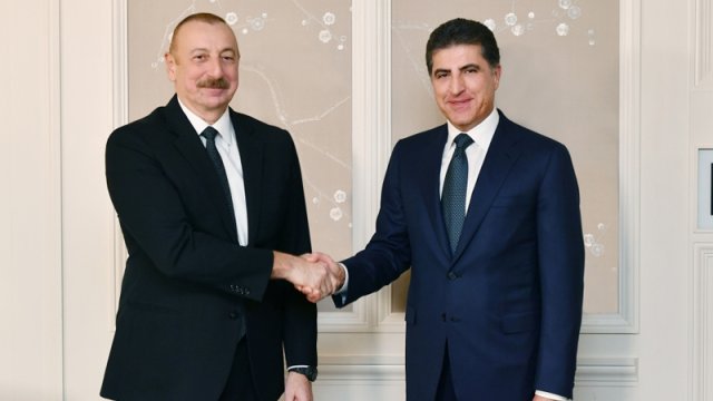 İlham Əliyev Münxendə Neçirvan Bərzani ilə görüşdü - FOTO