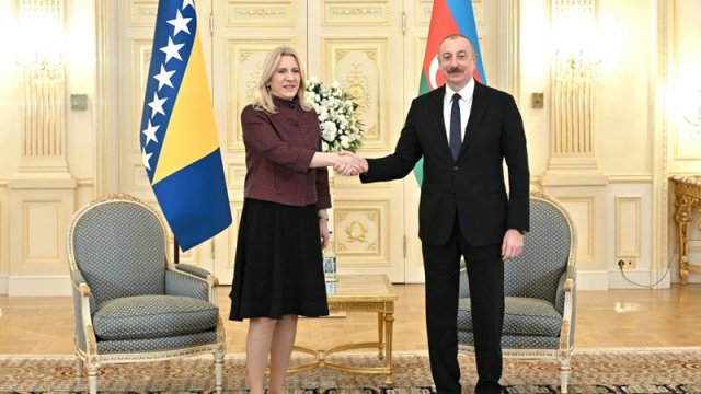 Prezident xarici qonaqları qəbul etdi (FOTO)