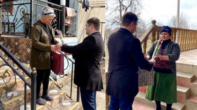 Ağstafada şəhid anaları, xanımları və qızları yaşadıqları ünvanlarda təbrik olundu - FOTOLAR