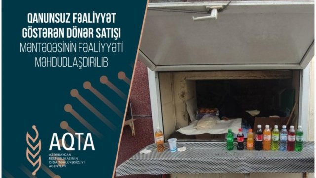 Bakıda qanunsuz işləyən dönər satışı məntəqəsi bağlanıb