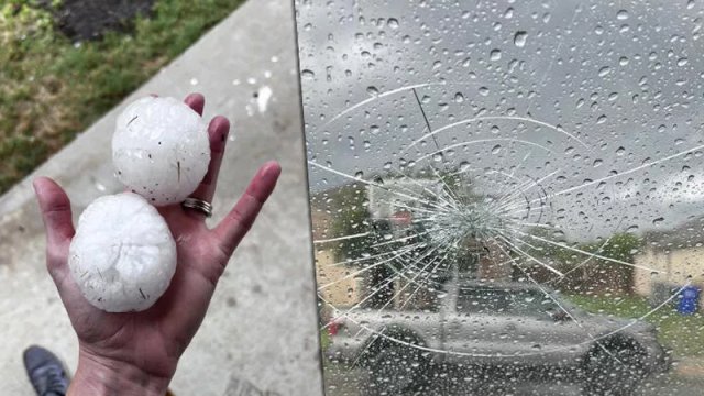 ABŞ-da beyzbol topu ölçüsündə dolu yağdı