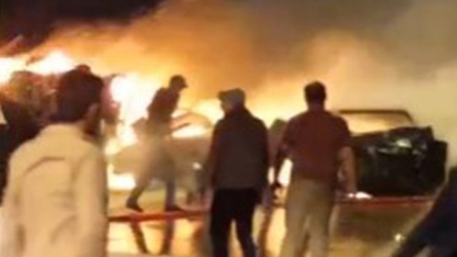 Bakıda sürücünün yanaraq öldüyü qəzanın VİDEOSU