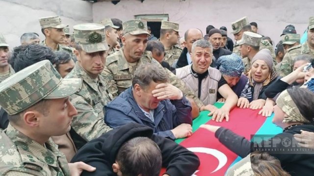 Şəhid Orxan Novruzəlizadə dəfn olundu - FOTOLAR