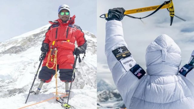 Tarixdə ilk dəfə: Hər iki ayağı protez olan şəxs Everesti fəth etdi
