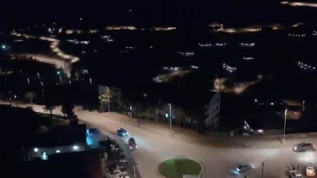 Laçın şəhərinin möhtəşəm gecə görüntüsü - VİDEO