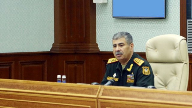 MN-in Kollegiya iclasında Azərbaycan-Ermənistan şərti sərhədi və Qarabağda əməliyyat şəraiti təhlil edildi