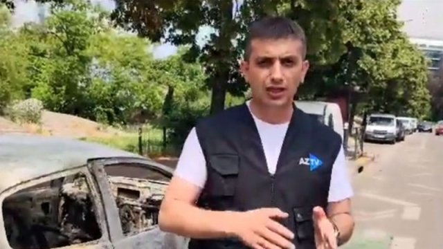 Fransada AzTV-nin əməkdaşlarına hücum olub - VİDEO