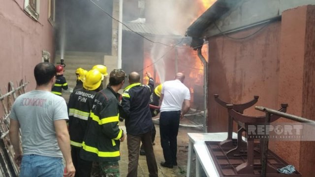 İsmayıllıda bazarın yaxınlığında baş verən yanğın söndürülüb - YENİLƏNİB