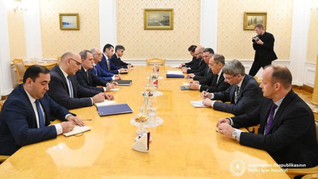 Ceyhun Bayramov Lavrovla görüşdü - FOTO