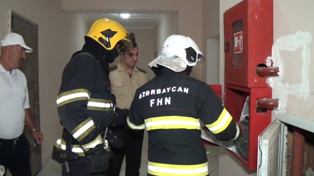 Fövqəladə Hallar Nazirliyi növbəti şərti yanğın təlimi keçirib - FOTO/VİDEO