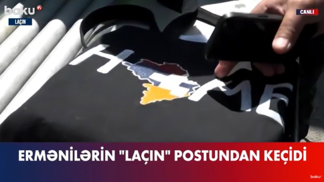 Erməni qadından bayraq təxribatı - VİDEO