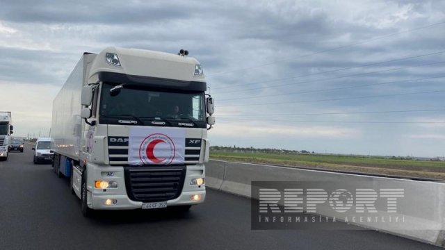 Bakıdan erməniəsilli şəxslərə yardım aparan TIR-lar Ağdam-Xankəndi yolunda gözləyir - YENİLƏNİB