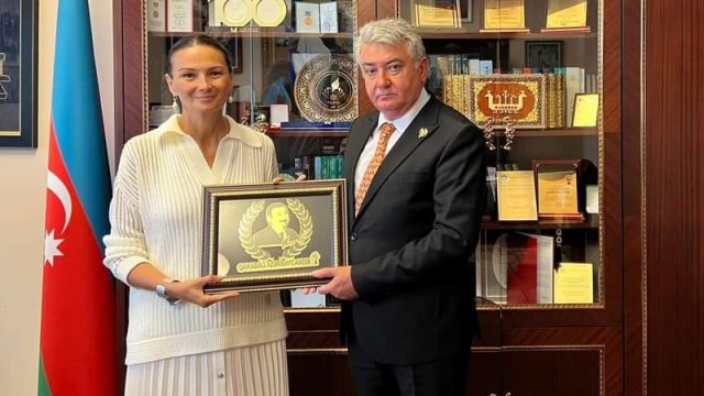 Qənirə Paşayeva bəstəkar Şahin Musaoğlu ilə görüşüb - FOTO