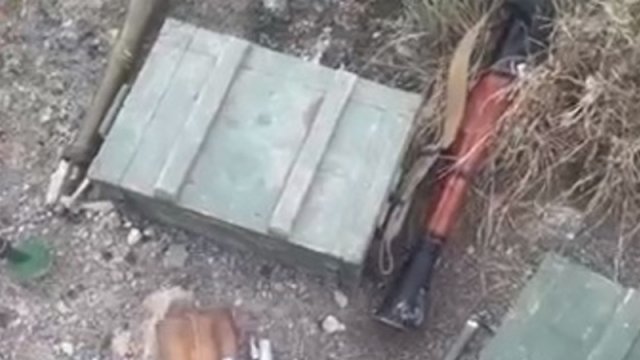 Ermənilər Ağdamın Qalayçılar kəndi yaxınlığındakı mövqedə silah-sursatı ataraq qaçıb - VİDEO