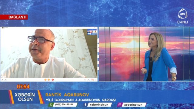 Milli Qəhrəman Albert Aqarunovun qardaşı canlı efirdə - VİDEO