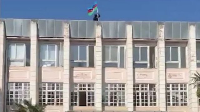 Xocavənddə Azərbaycan bayrağı dalğalandırıldı - VİDEO