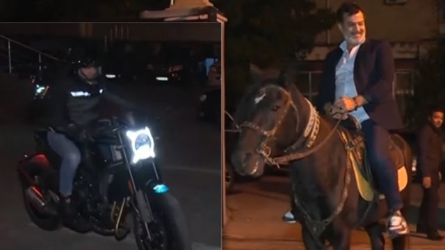 Əməkdar artistlər studiyaya at və motosikletlə gəldilər - Efirdə bir ilk