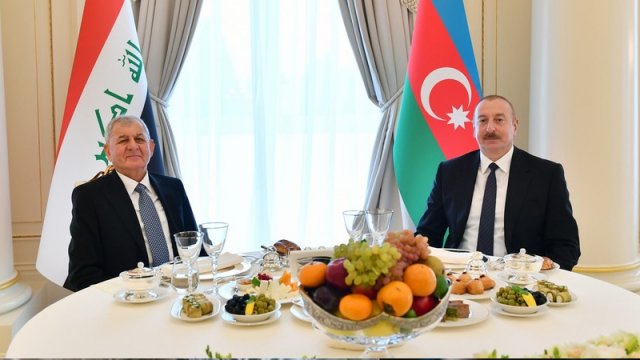 İlham Əliyevin adından İraqın dövlət başçısının şərəfinə rəsmi nahar verildi