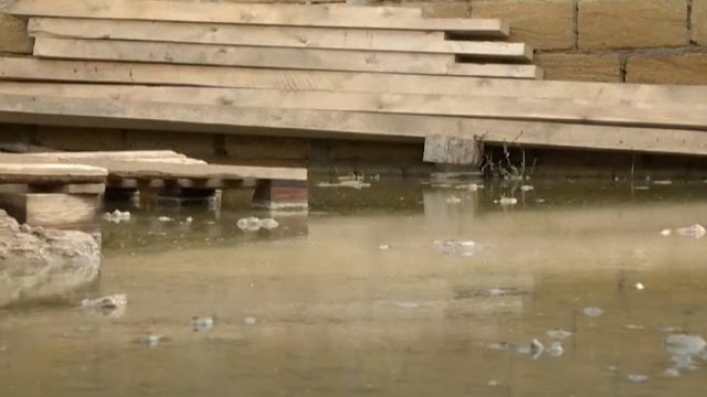 Sumqayıtda evləri su basıb - VİDEO