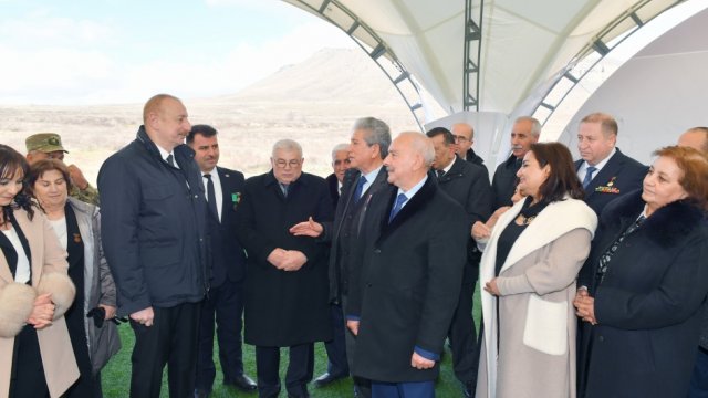 Prezident Xocalıda soyqırımı memorialının təməlini qoydu, Xankəndiyə səfər etdi - YENİLƏNİB/FOTO