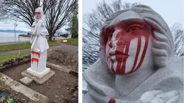 Natəvanın Fransadakı abidəsinə zərər vuruldu - Heykəl Parisə aparıldı