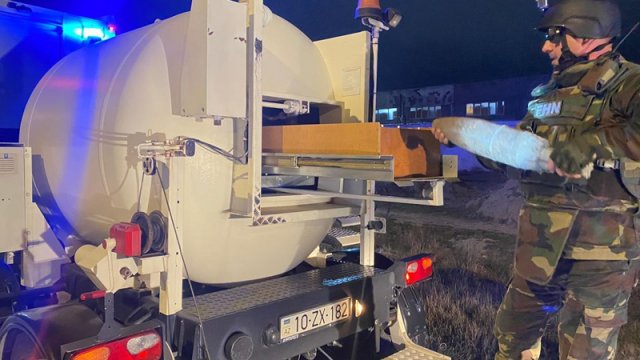 Sumqayıtda tank mərmisi aşkarlandı - FOTO/VİDEO