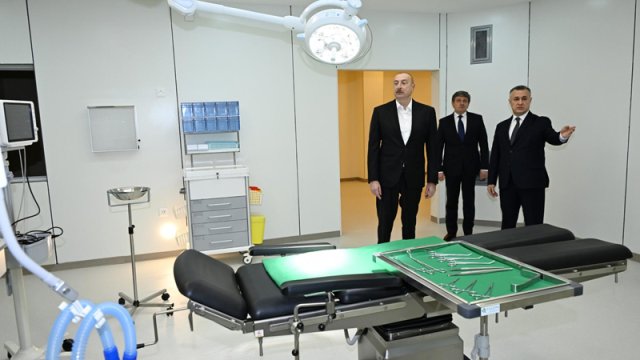 Qəbələ Rayon Mərkəzi Xəstəxanası istifadəyə verilib - YENİLƏNİB