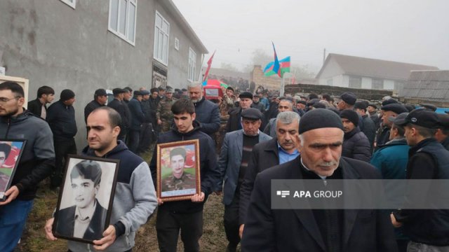30 il sonra kimliyi müəyyən edilən şəhidin qalıqları İsmayıllıda dəfn olundu - FOTO