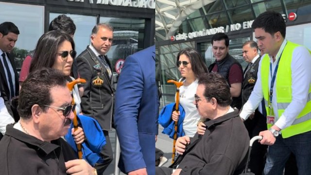 İbrahim Tatlısəs Bakıya əlil arabasında gəldi - FOTO