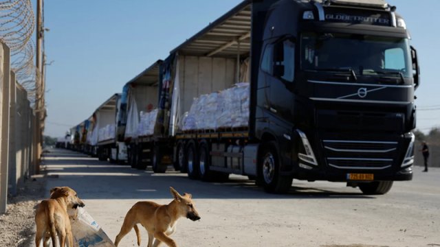 Qəzzada 100 humanitar yardım maşınından ibarət karvan qarət edilib
