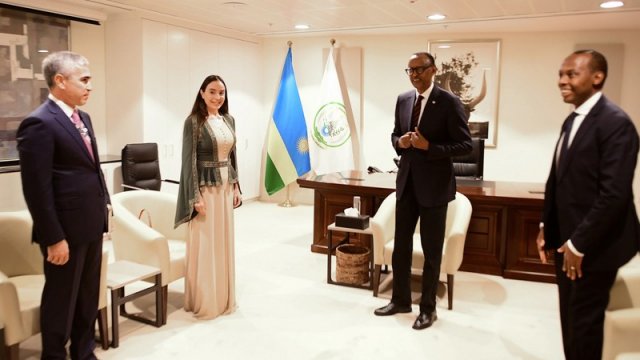 Leyla Əliyeva Ruanda Prezidenti ilə görüşdü - FOTO