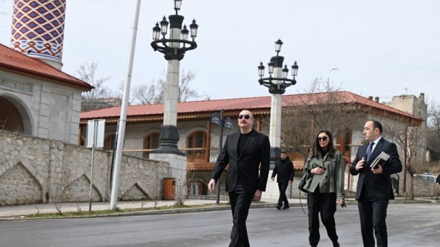 İlham Əliyevin sosial şəbəkə hesablarında Şuşaya səfərdən görüntülər paylaşıldı