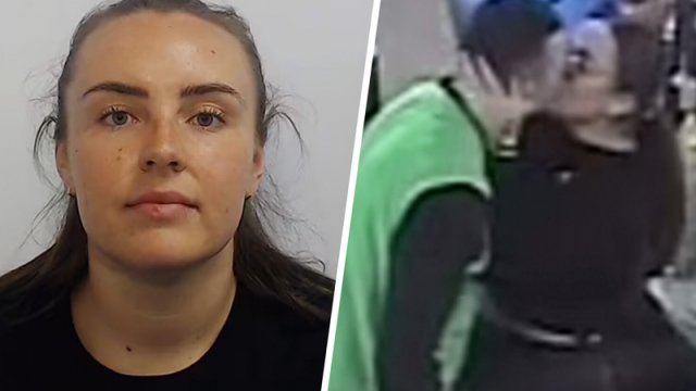 Məhbuslarla öpüşən polis qadın həbs edildi