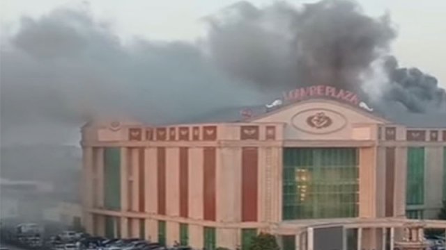 Şadlıq sarayında toy zamanı yanğın oldu - VİDEO